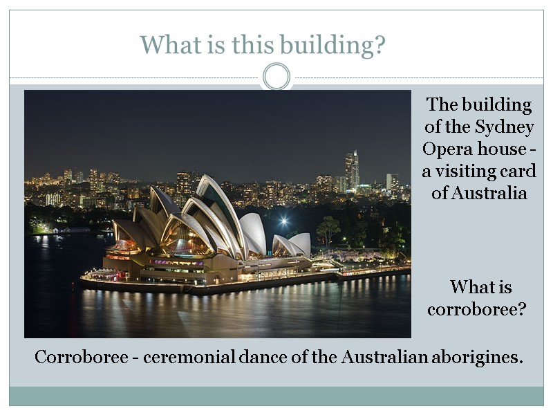What is this building? The building of the Sydney Opera house - a visiting
